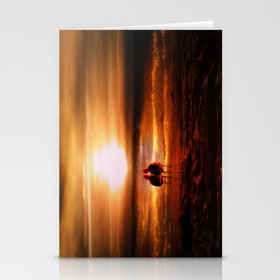 Seagulls - Lovebirds at Sunset Stationery Cards