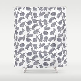 Bunny Poses Shower Curtain