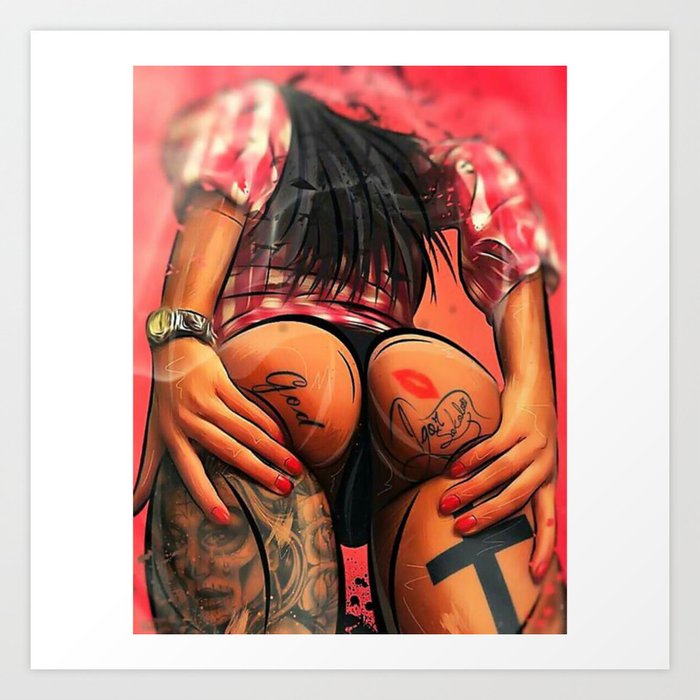 tattoo women Art Print