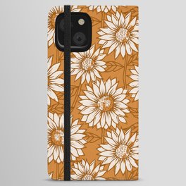 Copper Sunflowers iPhone Wallet Case