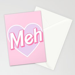 Meh Unbothered Art Print Stationery Cards