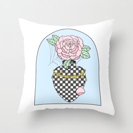 Peony vase Throw Pillow