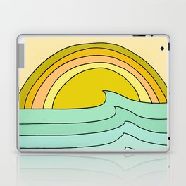 ride rainbows // retro surf soul // art by surfy birdy Laptop Skin