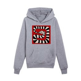 The tail-eating snake Red Kids Pullover Hoodies