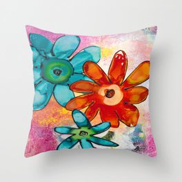 THE BRIGHTEST FLORAL Throw Pillow