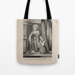 Infancy of the virgin- infancia del virgen - enfance de la vierge, Vintage Print Tote Bag