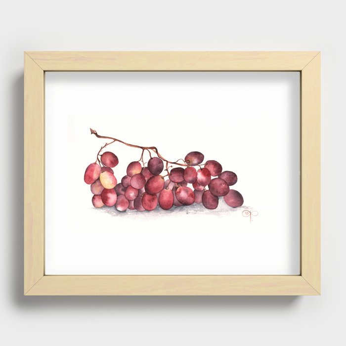 Red grapes Recessed Framed Print