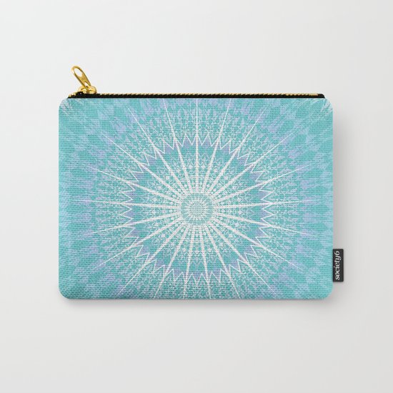 Turquoise Purple Boho Mandala Carry-All Pouch