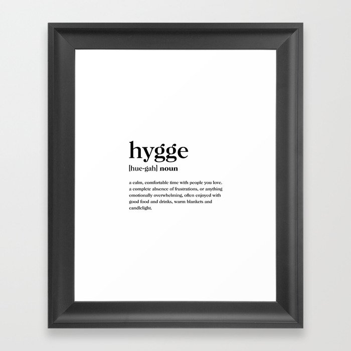 Hygge Definition Framed Art Print
