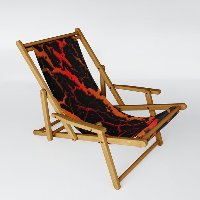 Cracked Space Lava - Lime/Red Sling Chair