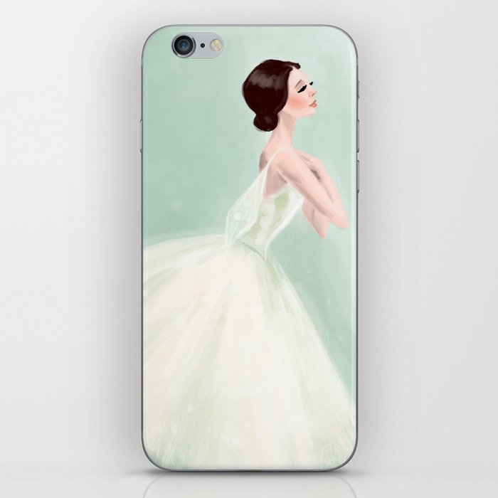 Ballerina in White #2 iPhone Skin