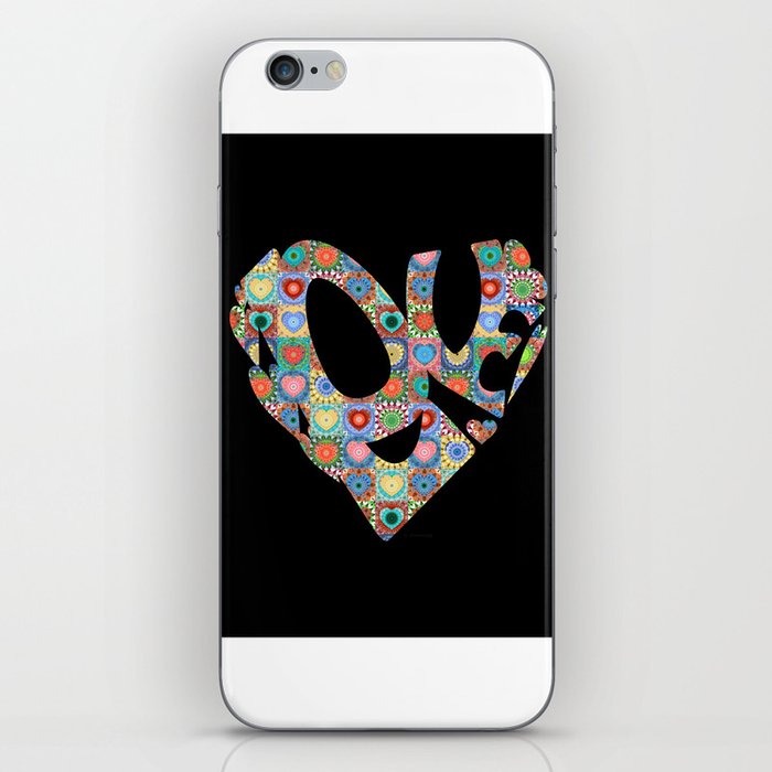 Whimsical Colorful Heart Art - Love Joy - By Sharon Cummings iPhone Skin