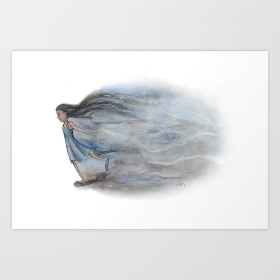 Bursting through Art Print