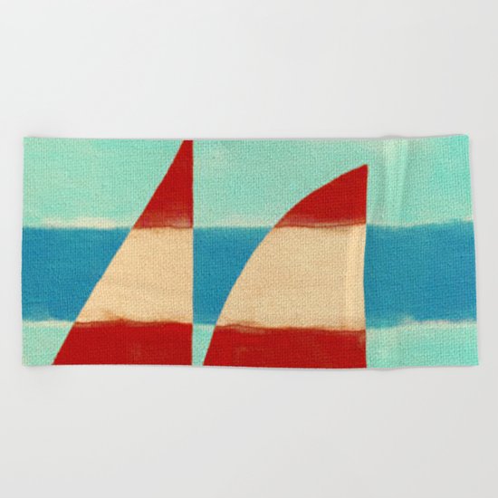 Glad to Sail Beach Towel