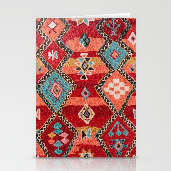 Oriental Red Moroccan Berber Style Stationery Cards