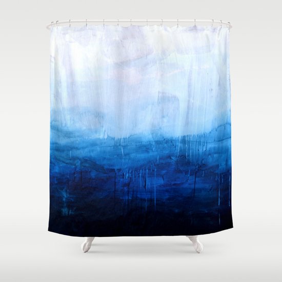 All good things are wild and free - Ocean Ombre Painting Shower Curtain