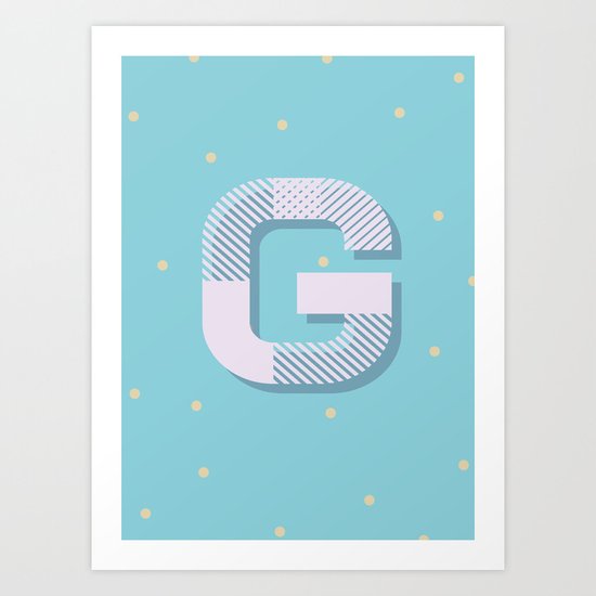 G is for Glamorous Art Print