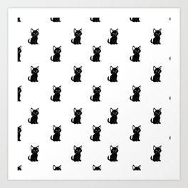 halloween theme black cat Art Print