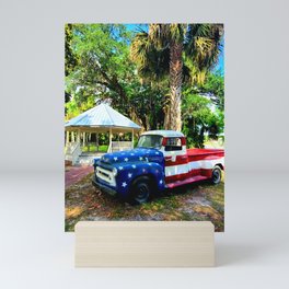 Old Truck, Old Glory Mini Art Print