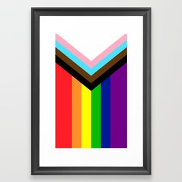 LGBTQ+ Pride Flag Inclusive (LGBTQ+ Pride, Gay Pride) Framed Art Print