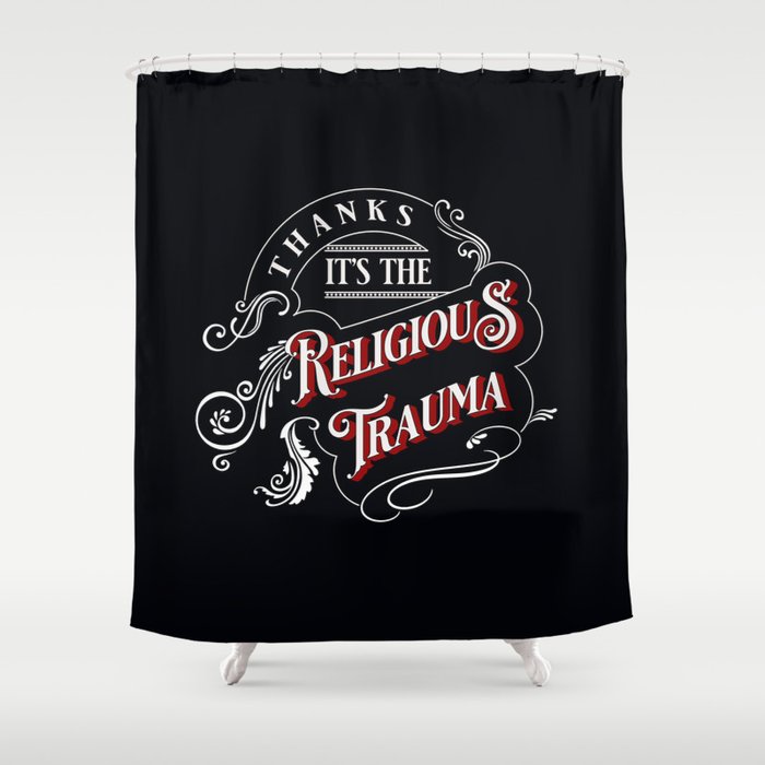 Religious Trauma Shower Curtain By Sdacaricatures Society6 Religious Trauma Shower Curtain By, Religious Shower Curtains