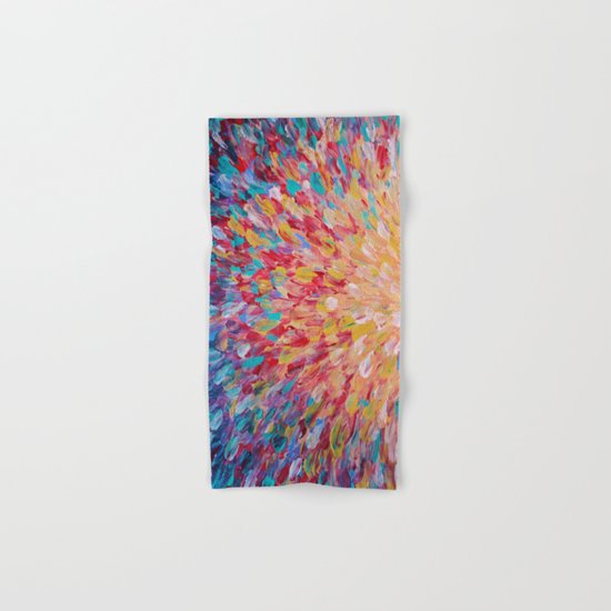 SPLASH - WOW Dash of Cheerful Color, Bold Water Waves Theme, Nature Lovers Modern Abstract Decor Hand & Bath Towel