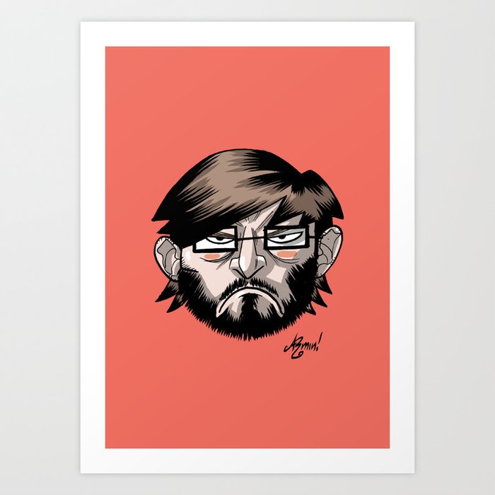 Armin's Faces - 003 - angry Art Print