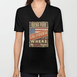 Buena Park California V Neck T Shirt