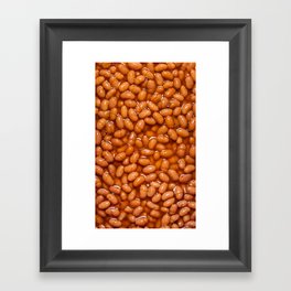 Maple Baked Beans in Maple Syrup Sauce Food Pattern Design Framed Art Print