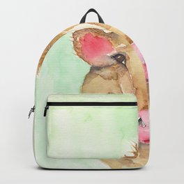 Bessie Backpack | Cows, Farm, Livestock, Painting, Janetmetzger, Farmlife, Guernsey, Theemptynest, Countrylife, Pink 