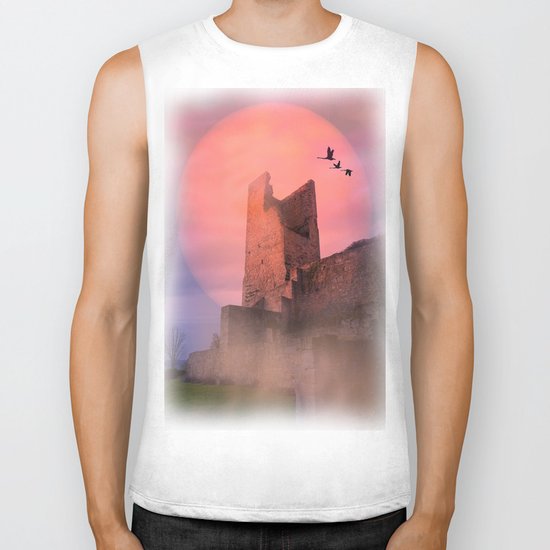 Castle in the evening Biker Tank