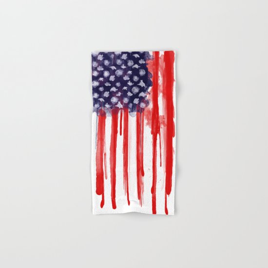 American Spatter Flag Hand & Bath Towel