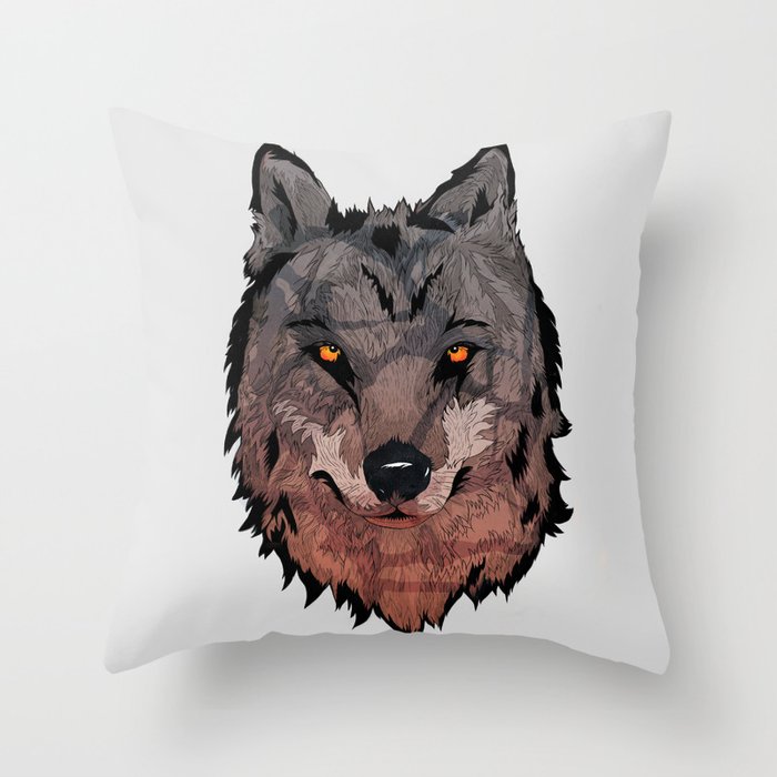 Wolf Mother Throw Pillow