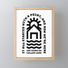 105 Years on Cullen Lake - Black Print Framed Mini Art Print