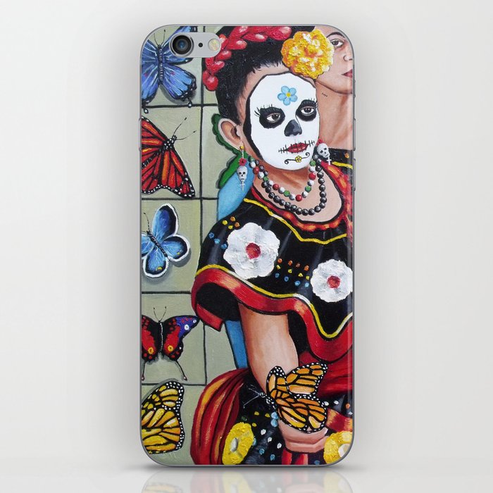 Viva la Vida con Frida Kahlo iPhone Skin