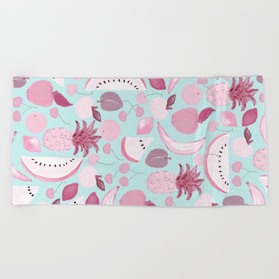 Fruit Punch Blush I Beach Towel