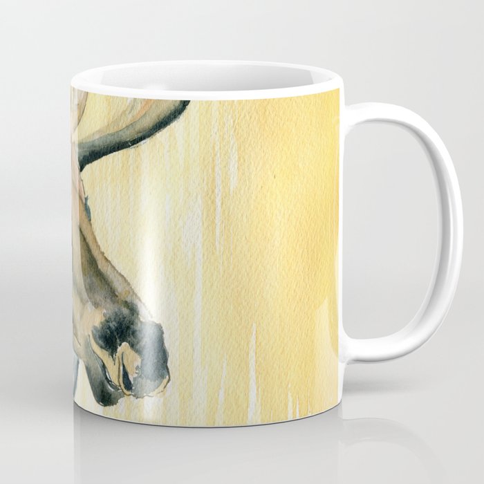 Moose Watercolor Coffee Mug