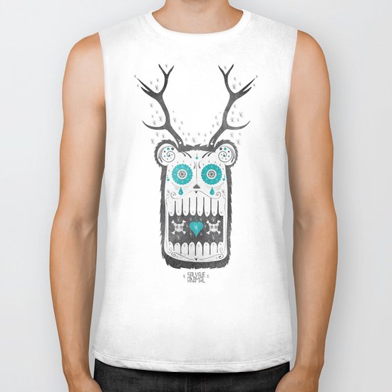 SALVAJEANIMAL MEX cuernitos Biker Tank