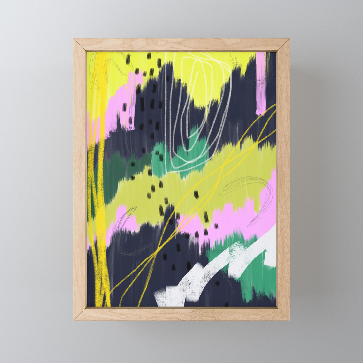 Abstract In Passionfruit Framed Mini Art Print By Laneandlucia