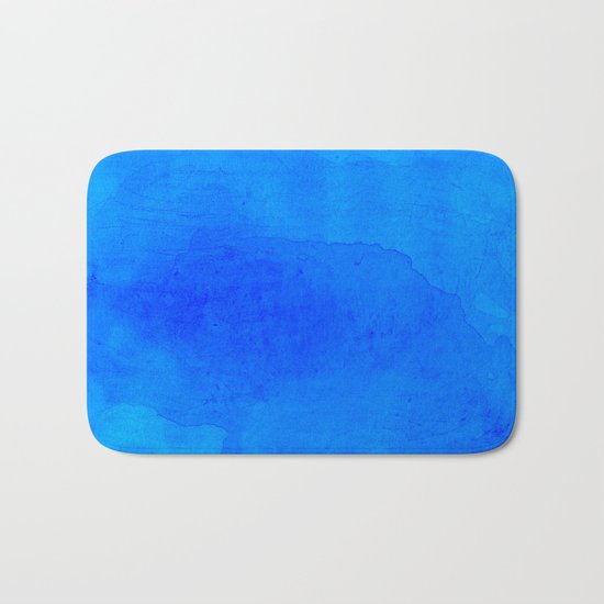 DARK BLUE WATERCOLOR BACKGROUND Bath Mat