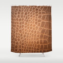 Brown skin leather texture use for background Shower Curtain