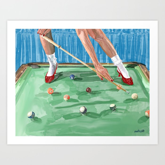 Pool Girl Art Print