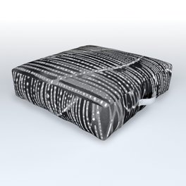 Black and White Spiders Web Outdoor Floor Cushion