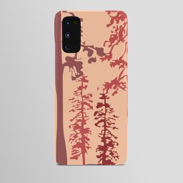 Woody - Red Minimal Forest Art Design Android Case