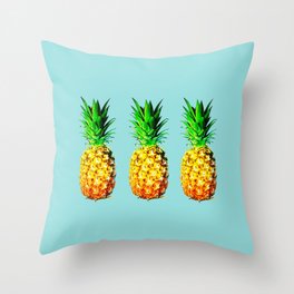 Fresh pineapples Throw Pillow
