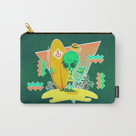 Alien Surfer Nineties Pattern Carry-All Pouch