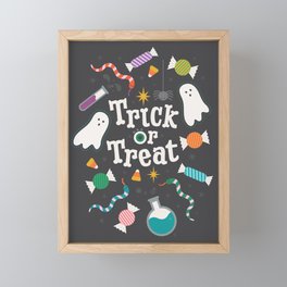 Halloween Trick or Treat Framed Mini Art Print