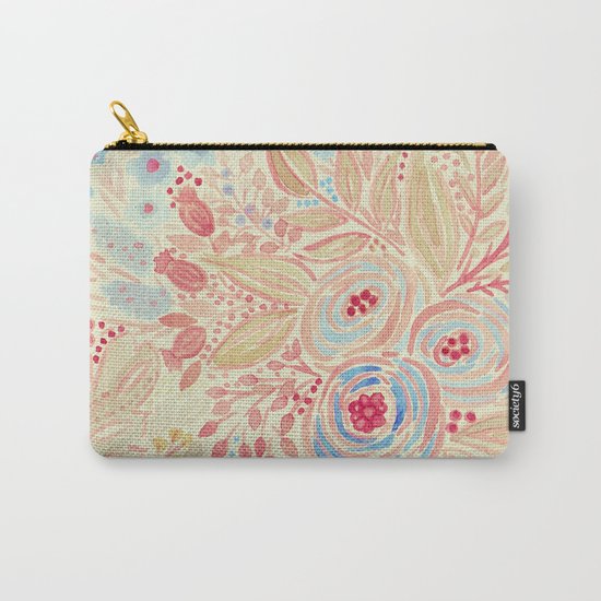 Watercolor .Flower meadow . Carry-All Pouch