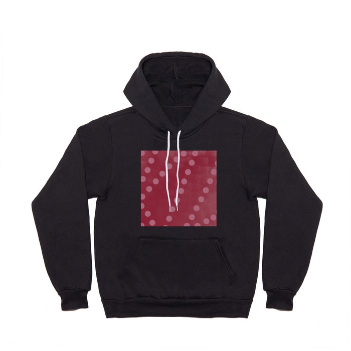 Modern Dots Abstract Pattern Red Painting Lines  Hoody