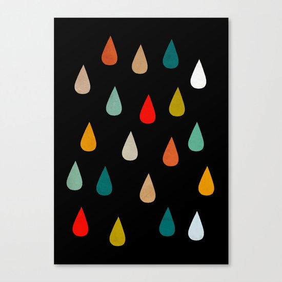 Colorful rain Canvas Print